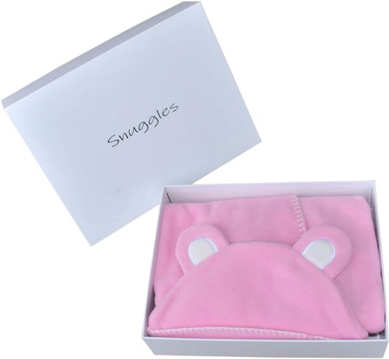 Baby Wrap blanket in Gift Box by BABY BLISS Swaddle Star Wrap Fleece for Newborns Infants and Toddlers 2 – 12 Month’s Boy Girl Super Soft Great for Travel Strollers and Car Seats (Pink) - Image 2