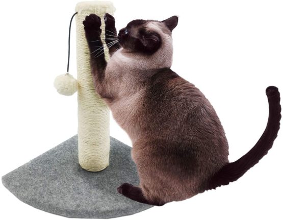 St@llion Cat Scratching Pole Scratch Post Activity Centre Play Toys Climbing Sisal Playpost Toy Mouse Cats Claws (Corner Shape) - Image 4