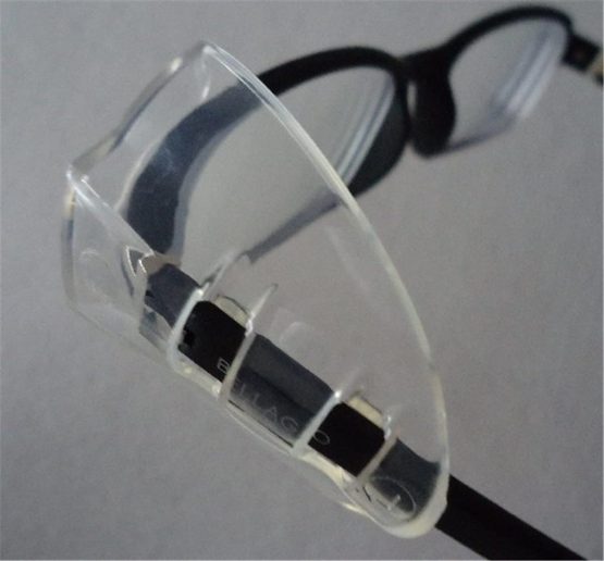 CAREOR Eyeglass Wing, Anti-Slip On Clear Side Shields for Safety Glasses, Safety Glasses Flexible Side Shields- Fits Small/Medium/Large Eyeglasses (DOUBLE HOLE-4 PC-M) - Image 4
