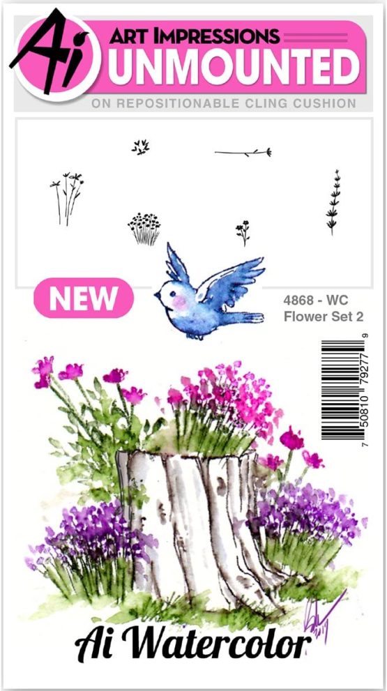 Art Impressions Watercolour Cling Rubber Stamps, Multi-Colour, 20.62 x 10.16 x 0.3 cm