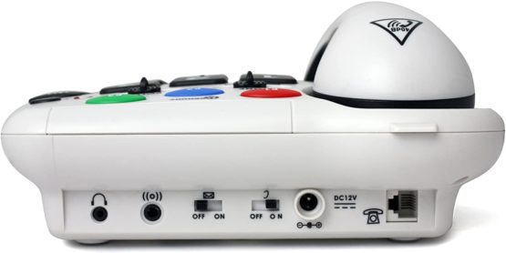 Geemarc AMPLIPOWER 40 - Amplified Extra Loud 40 dB Big Button Corded Telephone with Memory Buttons- Hearing Aid Compatible - White Colour- UK Version - Image 2