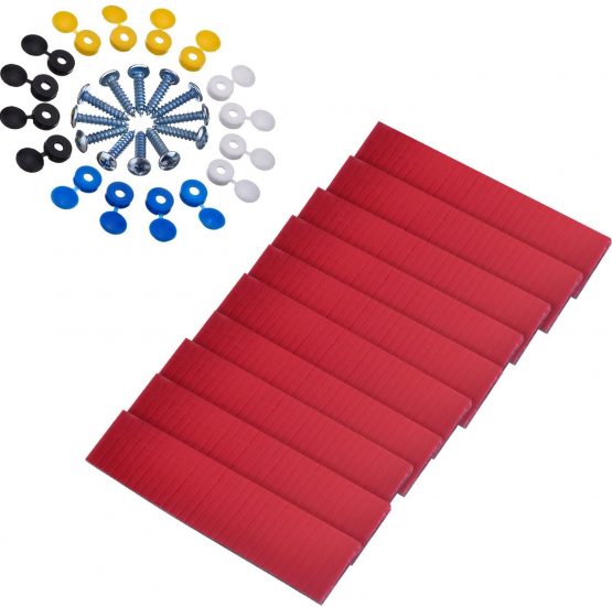 10 Pieces Double Sided Sticky Tape with 16 Set Screws and Caps for Number Plate Car License Plates Fixing Fitting Kit