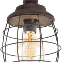 EGLO 49219 BAMPTON Pendant Light in Brown-Patina Steel