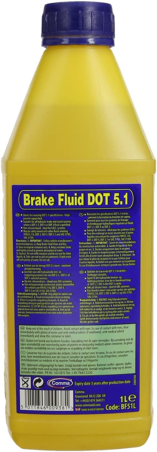 Comma BF51L 1L Dot 5.1 Synthetic Brake Fluid - Image 2