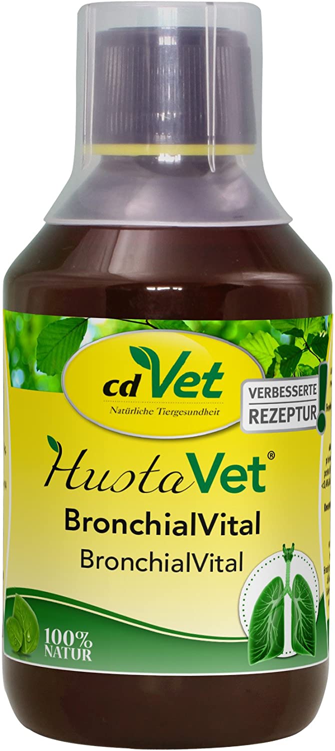 cdVet Natural Products CoughVet BronchialVital 250 ml, Dog, supports upper respiratory function and respiratory condition