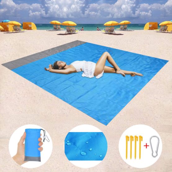 Homened Sand Free Beach Blanket, Waterproof Blanket Mat Sand Proof Outdoor Picnic Beach Mat for