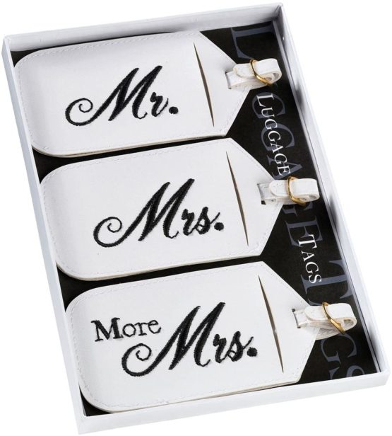 Lillian Rose Mr. and Mrs. Luggage Tags, Set of 3