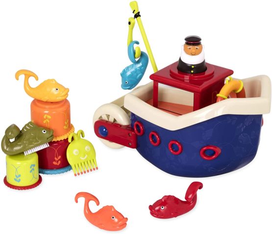 B toys – Fish N Splish Tub Toys Set – BPA Free 13-Pieces Bath Toys for Toddlers and Babies 12m+ (13-Pcs)