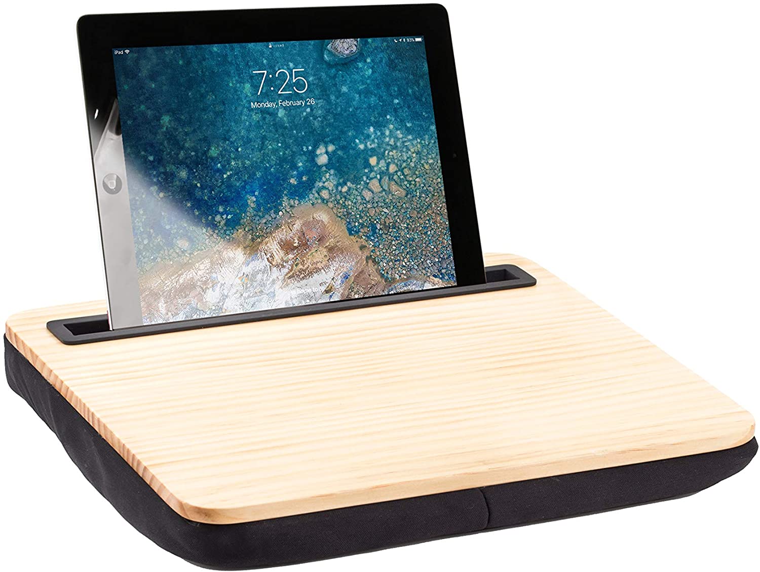 Kikkerland iBed Lap Desk, Tablet, for On A Bed In A Plane, While You Eat, Maximum Comfort, Wood US039W - Image 4