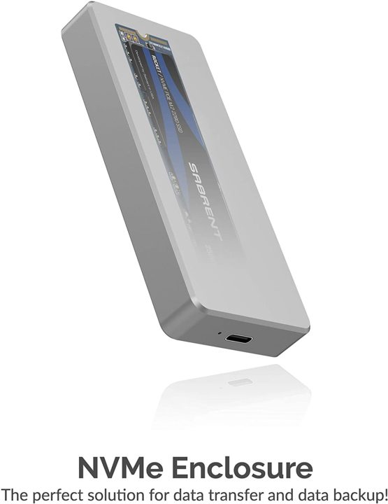 Sabrent USB 3.1 Aluminum Enclosure for M.2 NVMe SSD in Gray (EC-NVME) - Image 3