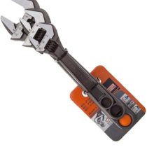 Bahco BHADJUST 3 ADJ3 Set of 3 Adjustable Wrenches (8070/8071 / 8072), Grey, 16 degree head angle