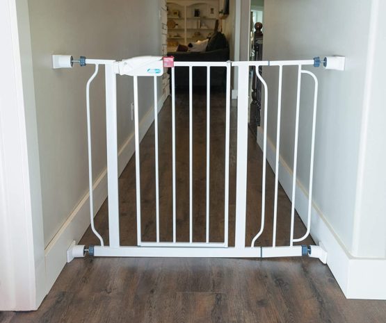 Wall Nanny Extender - 10 cm Baby Gate Extension - Extends Pressure Mounted Gates + Protects Walls + Stabilizes Gate - for Child, Pet & Dog Gates - Works on Stairs - 4 Pack Wall Protector - 4 Inches - Image 3