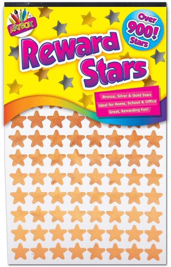 600 x Reward Star Stickers Silver Gold Bronze Home School Teacher Good Work - Image 2
