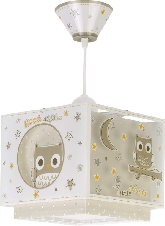Dalber Children's Ceiling Light Good Night Owl Beige Animals 60 W