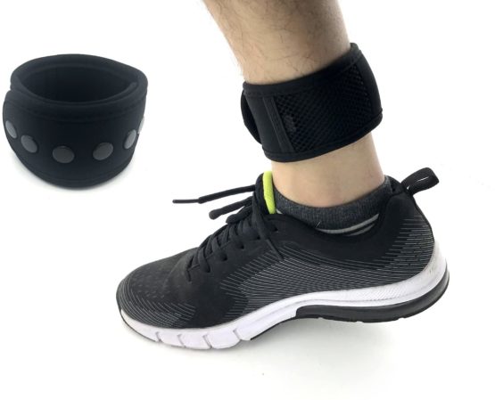 CAREOR Adjustable Arm&Ankle Running Band Wristband Band with Buckle and Mesh Pouch For Garmin & ONE/Flex 2/ALTA/ALTA HR Fitness Tracker Wristband (Black-11-13'')