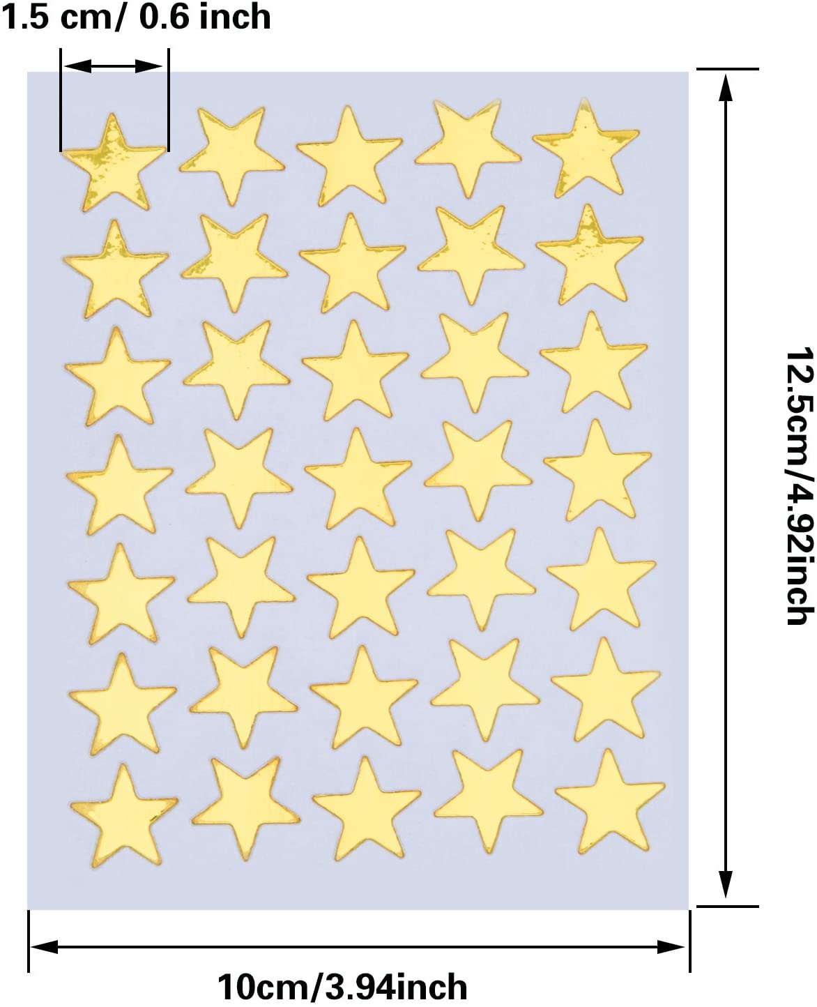 Gold Star Stickers 1750 Count Self-Adhesive Stickers Stars - Image 4