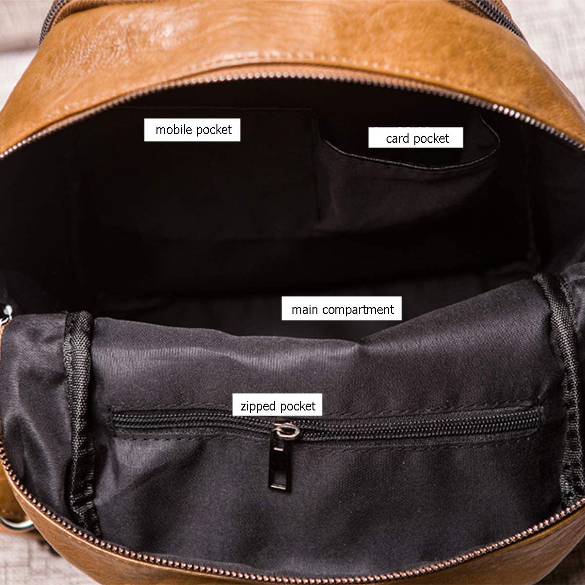 NIYUTA Backpacks Women Fashion PU Shoulder Bags Large Capacity Travel Pupil Crossbody Bags Black - Image 3