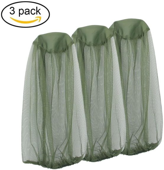 GOLRISEN 3 PCS Midge Nets Mosquito Head Net Breathable Mosquito Face Net Green Midge Head Net Protect from Flying Insects for Outdoor Activities - Image 2