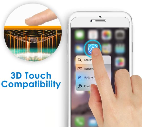 JETech 3-Pack Screen Protector for iPhone 8 Plus, iPhone 7 Plus, iPhone 6s Plus and iPhone 6 Plus, Tempered Glass Film - Image 4
