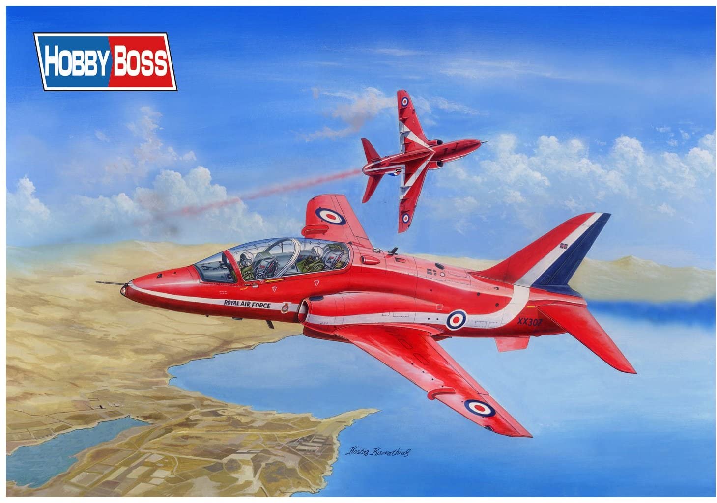 Hobbyboss 81738 "RAF Red Arrows Hawk T MK1/1a Plastic Model Kit, 1:48 Scale