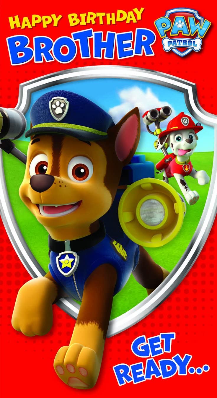 Paw Patrol Brother Birthday Card, Multi