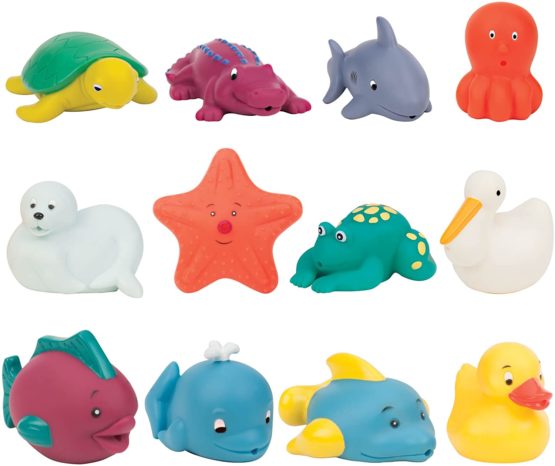 Battat – Bath Buddies Squirters – 12-Pack Little Animal Squirts Fun Bath Toys for Babies 10m+ - Image 4
