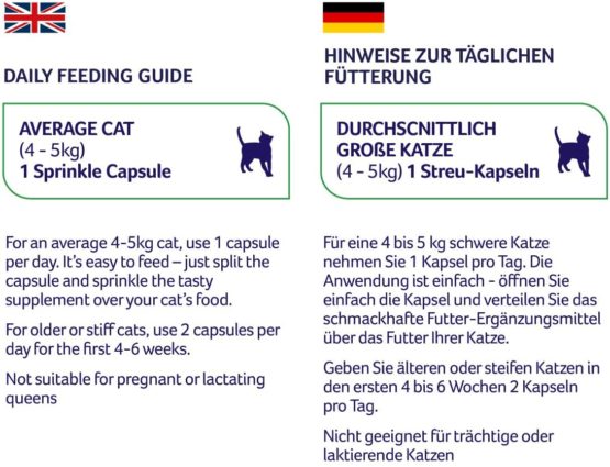 Lintbells | YuMOVE Cat | Hip and Joint Supplement for Stiff Cats, with Glucosamine, Chondroitin, Green Lipped Mussel, All Ages and Breeds | 60 Capsules - Image 3