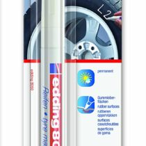 edding 8050 Tyre Marker - White - 1 Pen - Bullet Nib 2-4 mm - for Marking Tyres and Other Rubber Surfaces, Indoor and Outdoor Use, Waterproof