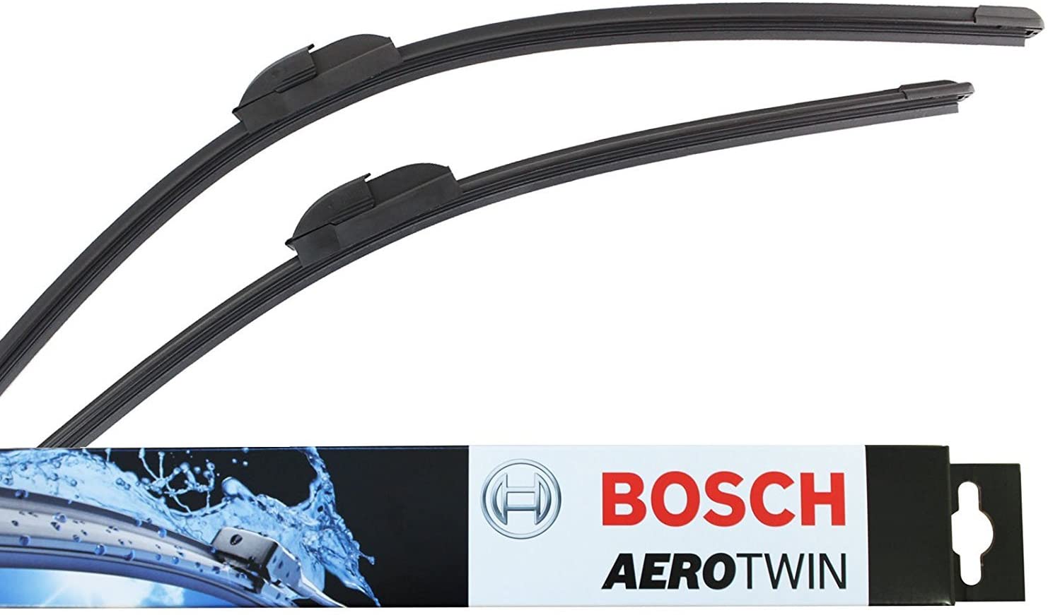 Bosch Wiper Blade Aerotwin A402S, Length: 700mm/575mm − Set of Front Wiper Blades, red