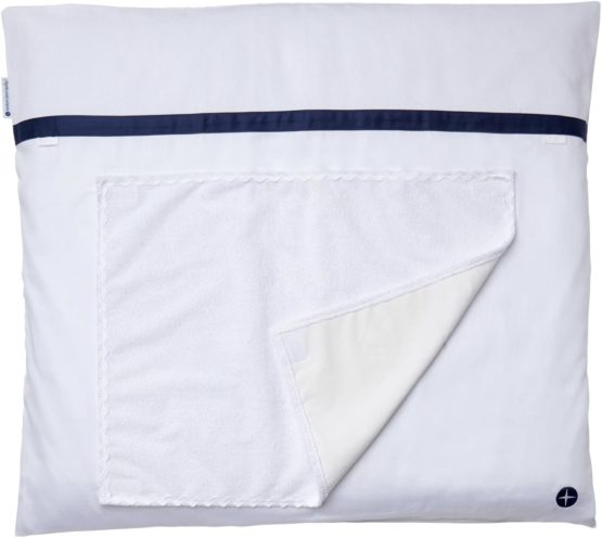 Nordic Coast Premium Changing Mat, 80 x 70 cm, White/Dark Blue