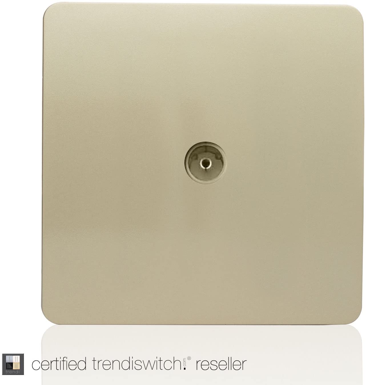 Trendi Artistic Modern Glossy Tactile TV Socket Gold ART-TVSGO, Champagne Gold