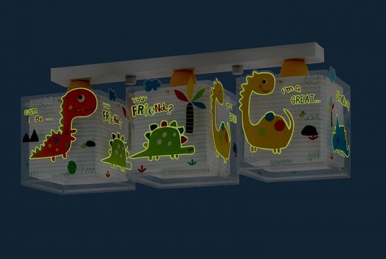 Dalber Dinos Strip with 3 Lights E27, Multi-Colour - Image 4