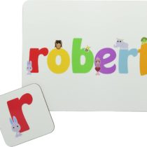 Feel Good Art High Gloss Placemat and Coaster for Babies/Toddlers (Robert)