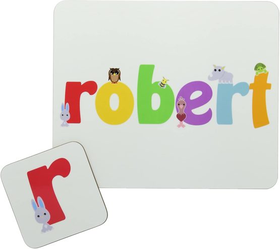 Feel Good Art High Gloss Placemat and Coaster for Babies/Toddlers (Robert)