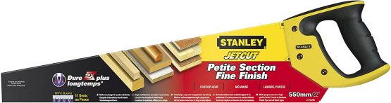 Stanley 2-15-244" Jet Cut Fine Hand Saw, Multi-Colour, 550 mm
