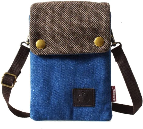LassZone Women Girls Cute Canvas Crossbody Bags Wallet Cellphone Purse Shoulder Bag Wristlet Handbags