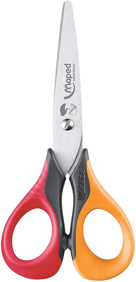 Maped Sensoft 3D Left Handed Scissors 13cm (Assorted Colours)