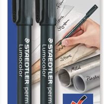 Staedtler Lumocolor Universal 313–9BK2DA S-Spitze, Approx. 0.4 MM, Permanent, Pack of 2