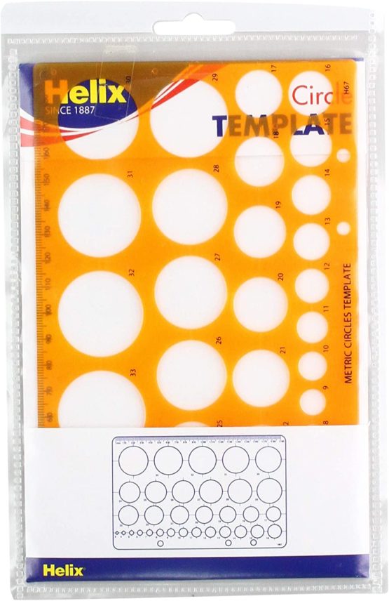 Helix Circle Stencil Template, Translucent Orange