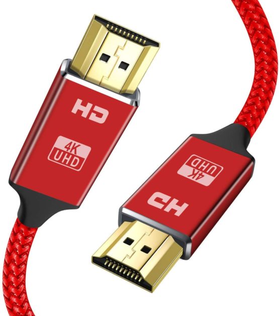 4K HDMI Cable 2M red HDMI Lead-Snowkids Ultra High Speed 18Gbps HDMI 2.0 Cable 4K@60Hz Compatible, 3D Support, Ethernet Function, Video 4K UHD 2160p, HD 1080p, 3D DVD PC ect