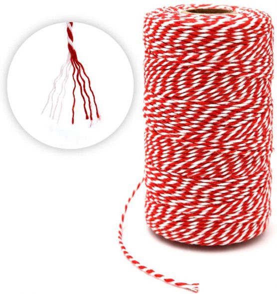 200M Red and Green String Twine, Craft Cotton Thread Durable Twine Perfect for Baking, Butchers, DIY Crafts and Handmade Arts - Image 4