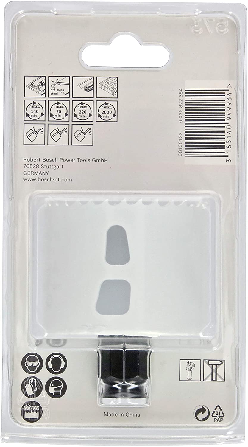 BOSCH Bi-Metal Hole Saw (for Wood and Metals 8% Cobalt Alloy, Progressive Tooth Design, diameter 60 mm, Accessory Drills) - Image 3
