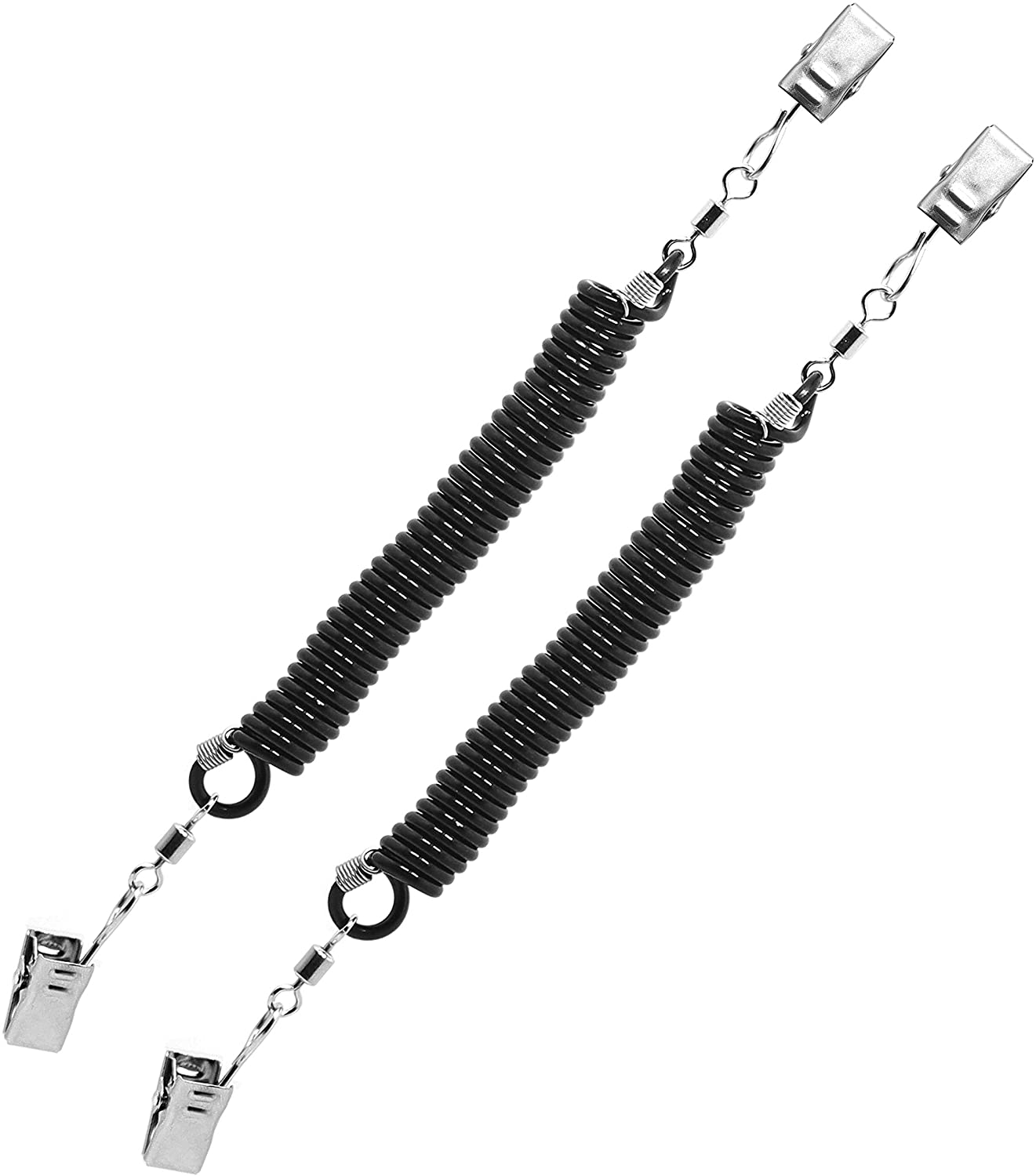 SAMSFX Fishing Wind Cap Retainers Hat Clips Coiled Cord and 360