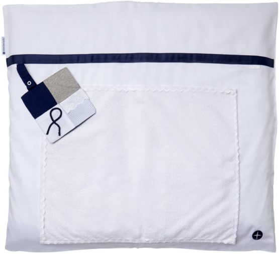 Nordic Coast Premium Changing Mat, 80 x 70 cm, White/Dark Blue - Image 4