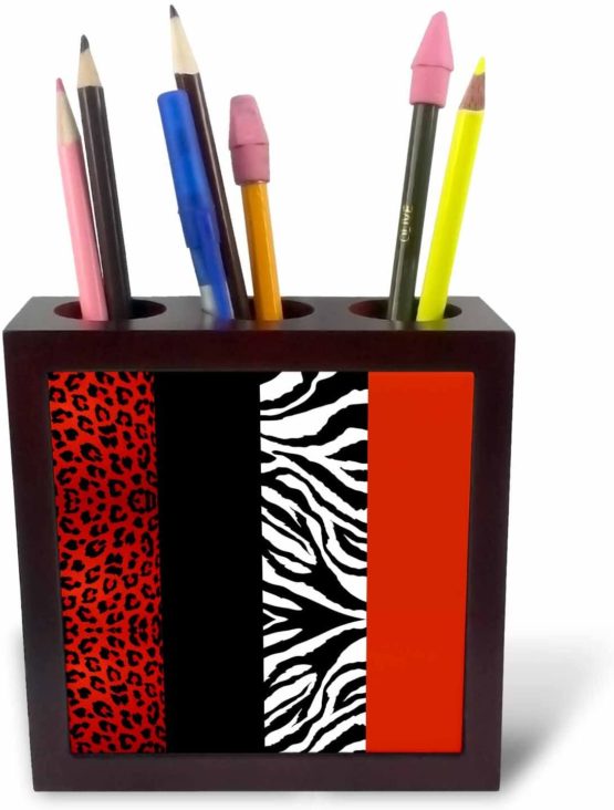 3dRose Trio of Cupcakes-Tile Pen Holder, 5-Inch (Ph_35928_1), 5 Inches