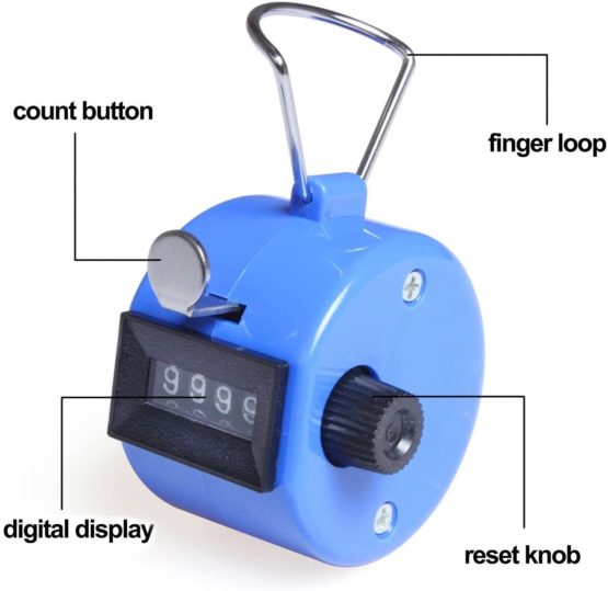 efbock Hand Tally Counter, Buddha Numbers Clicker Golf Counter, Assorted Colors 2pcs - Image 3
