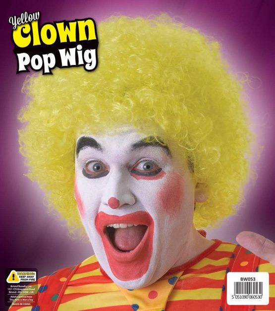 Bristol Novelty BW053 Pop Wig Budget. Yellow, One Size - Image 2