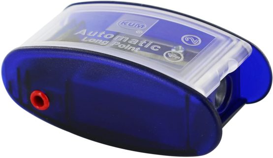 Kum az105.31.19 B Long Conical Pointed Automatic AS2 M, Sharpener, 2 Blade 2 in 1 Blue (P & P on All Products)