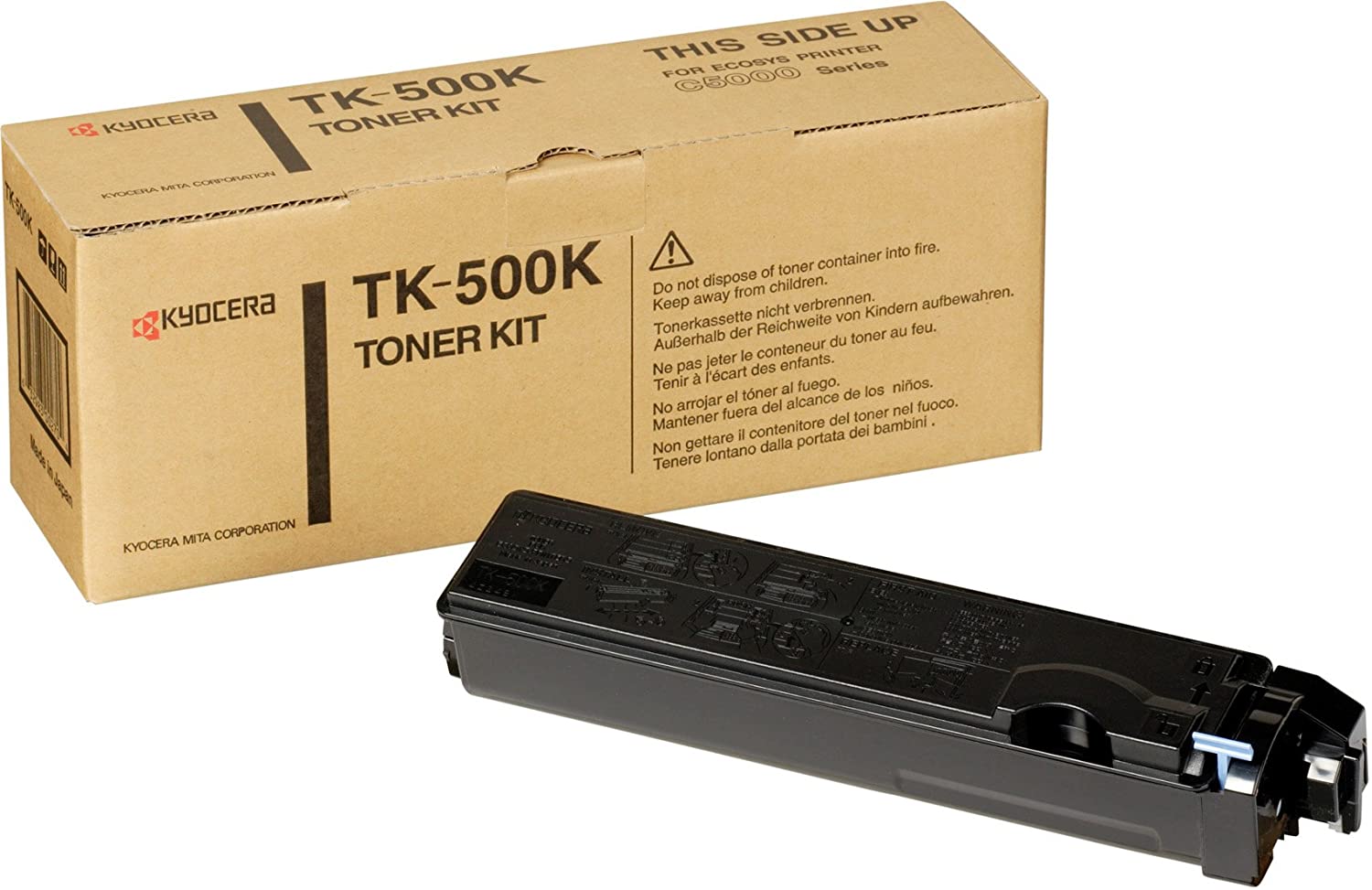 Kyocera TK-500 K Toner Black, Original Premium Printer Cartridge 370PD0KW for FS-C5016N