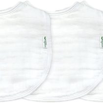 Green Sprouts Muslin Bibs Organic Cotton (0 to 12 Months, White, Pack of 5)